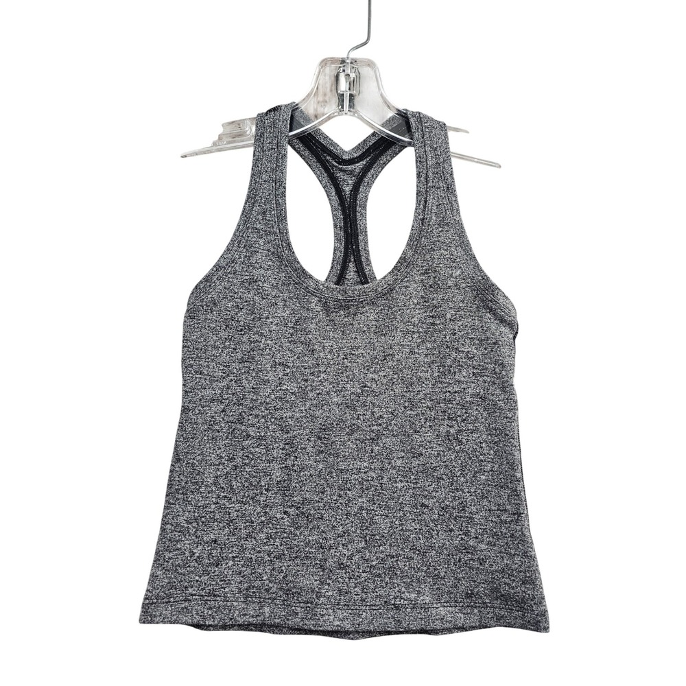 Lululemon Racerback Tank Top Womens Gray Heathered Scoop Neck Athletic Workout